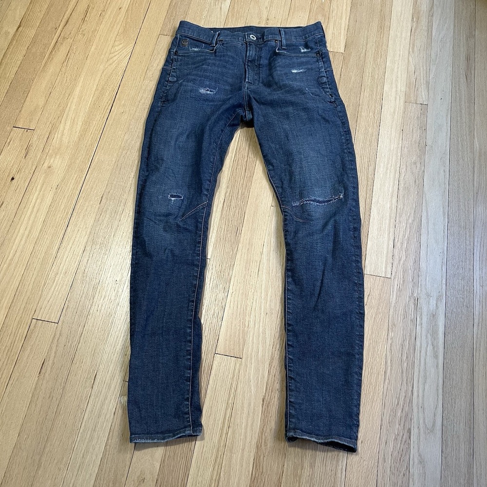 G Star Raw D Staq Jeans Men 31x34 Japanese Fabric Denim Streetwear Slim Stretch